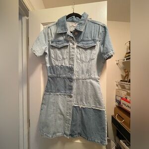 Zara Denim Patchwork Dress